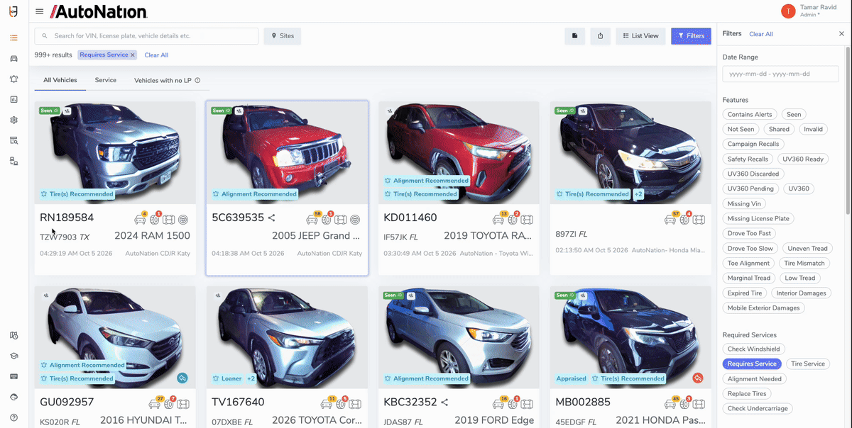 Public Report sharing demo in the UVeye dashboard